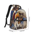 thumbnail image 2 of Rocae Eagle With USA Flags for Comfortable Student Backpack - Lightweight ,Durable School Bag Ideal for Middle School, High School, and College, 2 of 6