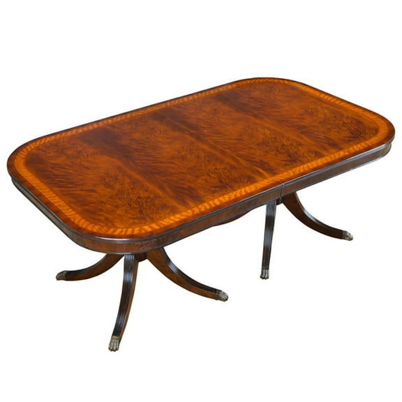 Three Board Banded Mahogany Dining Table