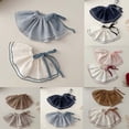 thumbnail image 2 of 2 PCs New Cotton Gauze Baby Bibs Toddlers Newborns Solid Color Ruffle Feeding Burp Cloths Apron Baby Saliva Towel Drool Bib (C4), 2 of 7
