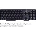 thumbnail image 5 of SHENMO Universal Keyboard Stickers Pack - English Layout, Black Background with White Font, Perfect for Computers, 5 of 5