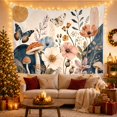 thumbnail image 3 of Cottagecore Mushrooms with Butterflies and Flowers, Peaceful Cottagecore Style for Nature Lovers, Botanical Wall Decor Housewarming Gift, Tapestry Wall Hanging for Bedroom and Dorm, 3 of 7