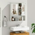 thumbnail image 2 of Walsunny Medicine Bathroom Cabinet with Adjustable Partitions and Inlaid Mirror Door, with a big Shelf for Kitchen, Dining room, 2 of 7