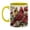 C007- Yellow, variant on 11 Oz Orange Accent Ceramic Coffee Cup, Cardinal Decor Wildlife Gift, Bird Watching Themed Tea Mug, Winter Holiday and Birthday Gifting Option, 3.5X3.5 in Sturdy 11Oz Drinkware