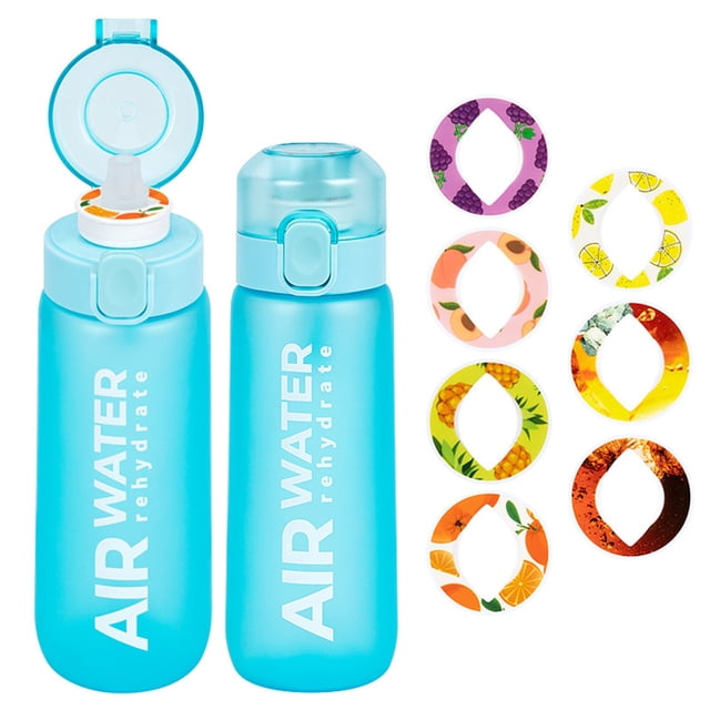 Botella De Agua Degustación De Frutas, 0 Azúcar Y 0 Calorías, Ventosa, Anillos Múltiples