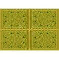 thumbnail image 1 of Ahgly Company Machine Washable Indoor Rectangle Transitional Dark Yellow Green Area Rugs, 4' x 6', 1 of 7