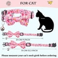 thumbnail image 2 of Collier pour Chat avec nœud Papillon et Clochette Motif Floral Rose, 2 of 5
