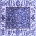 thumbnail image 1 of Ahgly Company Machine Washable Indoor Square Oriental Blue Traditional Area Rugs, 6' Square, 1 of 4