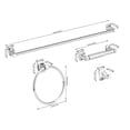 thumbnail image 5 of Mainstays 4-Piece Square Bathroom Hardware Set with 24-inch Towel Bar Chrome Finish, 5 of 17