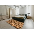 thumbnail image 5 of Ahgly Company Machine Washable Indoor Square Transitional Saddle Brown Area Rugs, 3' Square, 5 of 7