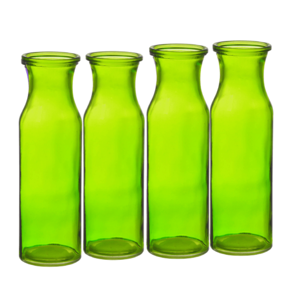 Translucent Glass Milk Jug Vases Bud Vases 7.75" Glass Milk Bottle