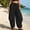 Black, variant on Women's High Waist Casual Loose Pants Drawstring Solid Side Pocket Trousers