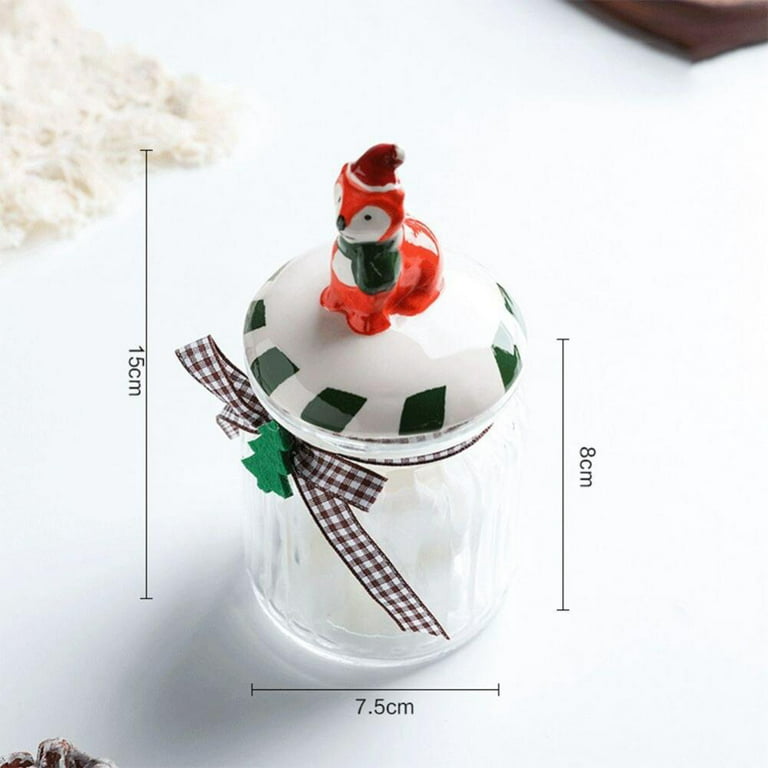 Christmas Candy Jar with Cute Lids, Glass Candy Jars, Candy Buffet