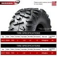 WANDA Set of 4 ATV/UTV Tires 24x8-12 Front & 24x10-11 Rear, Solid Deep ...