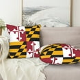 thumbnail image 7 of Maryland-Flag Pattern Decorative Cozy Throw Pillow Covers Soft Square Couch Cushion Case for Home Sofa Decor (Set of 2) 16"x16", 7 of 7
