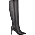 thumbnail image 2 of NINE WEST Womens Black Cushioned Maxim Pointed Toe Stiletto Zip-Up Leather Heeled Boots 8 M, 2 of 4