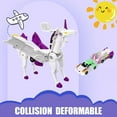 thumbnail image 2 of Unicorn Transforming Car，Transformation Toy with Collision Transforming Car for Unicorn Toys for Girls Ages 4-6 Party Gift for Birthday, Christmas Purple, 2 of 6