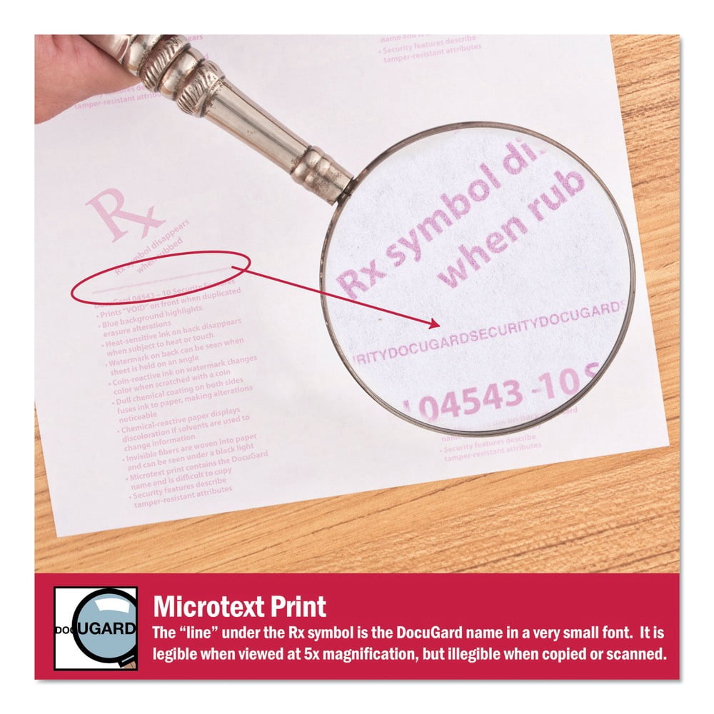 DocuGard 04543 8.5 in. x 11 in. Medical Security Papers - Blue (500/Ream)