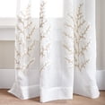 thumbnail image 5 of Martha Stewart Georgia Embroidery Curtain Panel Pair, Ivory, Pole Top, Sheer, Indoor, Adult, 2 Piece Set, 50" x 84", 5 of 7