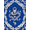 Blue White, Pattern 4, variant on ODIKA Mist Swirls Mythical Swirling Scroll Border Stylized Serpent Refined Structured Stain Resistant Low Profile for Dorm Room, Small Living Apartment