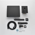 thumbnail image 4 of 15.7 Inch Ceiling Mount Matte Black Shower System Bathroom Luxury Rain Mixer Shower Combo Set Ceiling Rainfall Shower Head System (Complete Contain Shower Faucet Rough-in Valve Body and Trim), 4 of 8