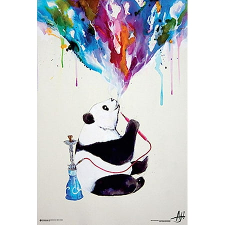 Hookah Panda Poster - 24"x36"