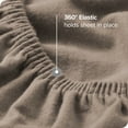 thumbnail image 4 of Bare Home 100% Cotton Flannel Fitted Sheet - Deep Pocket - Queen, Taupe, 4 of 5