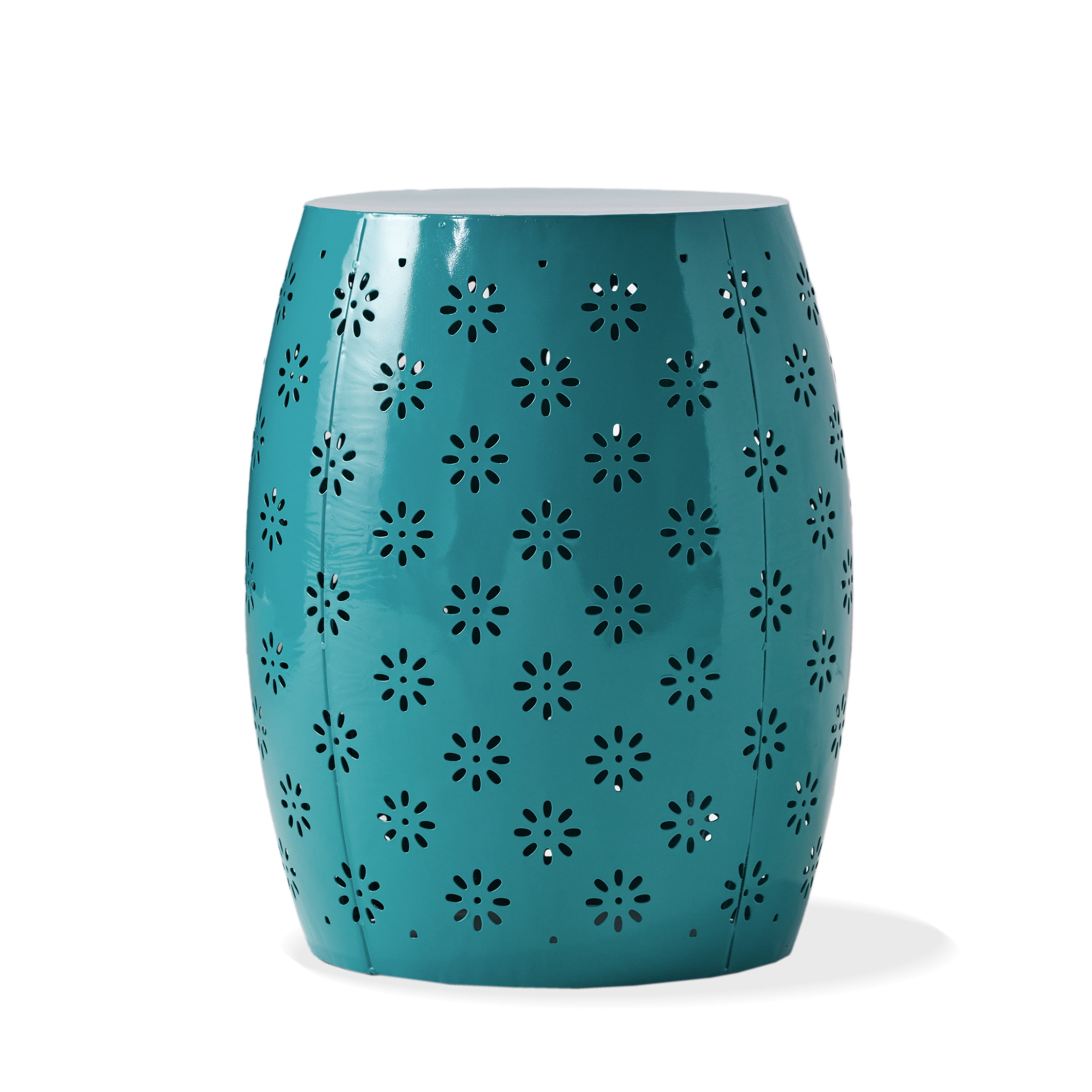 Ariella Outdoor 15" Iron Side Table, Teal