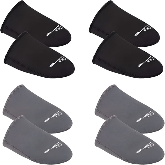 TELOLY 3Mm Thickened Toe Neoprene Warmers - 4 Pairs Foot Warmers for Men Women Winter Keep Feet Warm Hunting Cycling Skiing