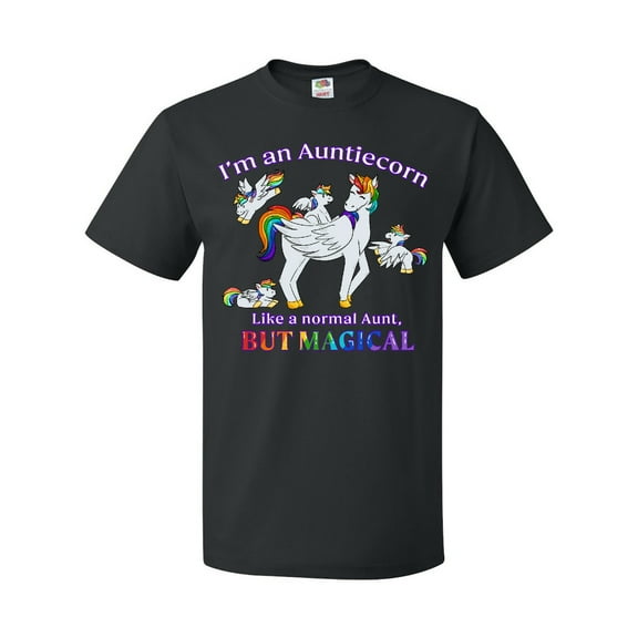 Inktastic I'm an Auntiecorn Like a Normal Aunt but Magical T-Shirt