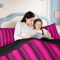 thumbnail image 4 of Erosebridal Abstract Lines King Size Comforter Sets,Minimalist Striped Comforters King Size,Black Reversible,3 Pieces,1 Comforter and 2 Pillowcases, 4 of 7