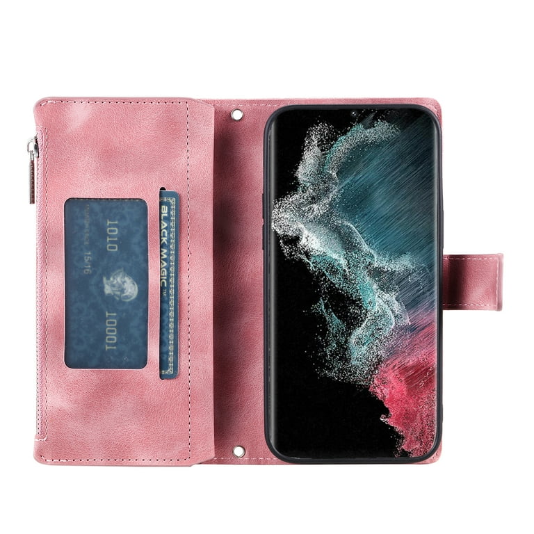 Feishell Crossbody Wallet Phone Case for Samsung Galaxy S22 Ultra