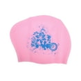 thumbnail image 1 of Gorro de Natación Impermeable con Patrón Floral para Mujeres Rosa de Unique Bargains, 1 of 6
