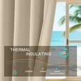 thumbnail image 7 of Blackout Curtains, Thermal Insulated Blackout Curtains 42x72 in, Room Darkening Rod Pocket Drapes for Living Room Bedroom, Noise Reduction Window Treatment Panels set of 2, Beige, 7 of 7