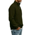 thumbnail image 4 of Handshe Men's Pullover Sweatshirt, Solid Color, Mock Neck Long Sleeve for Casual Wear and Daily Use, 4 of 5