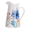 thumbnail image 1 of Bico Flower Carnival Ceramic 2.5 Quarts Pitcher with Handle, Decorative Vase for Flower Arrangements, Dishwasher Safe, 1 of 3
