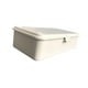 thumbnail image 4 of Caja de almacenamiento de hierro vacía con tapa, organizador de notas para manualidades. Blanco, 4 of 9