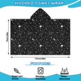 thumbnail image 2 of Black Star Planet Moon Pattern Hooded Bath Towel，50"x30" for Ages 3 To 12 Kids, Quick Dry Lightweight Soft Microfiber Hood Beach Towel Cover Up for Kids, 2 of 7