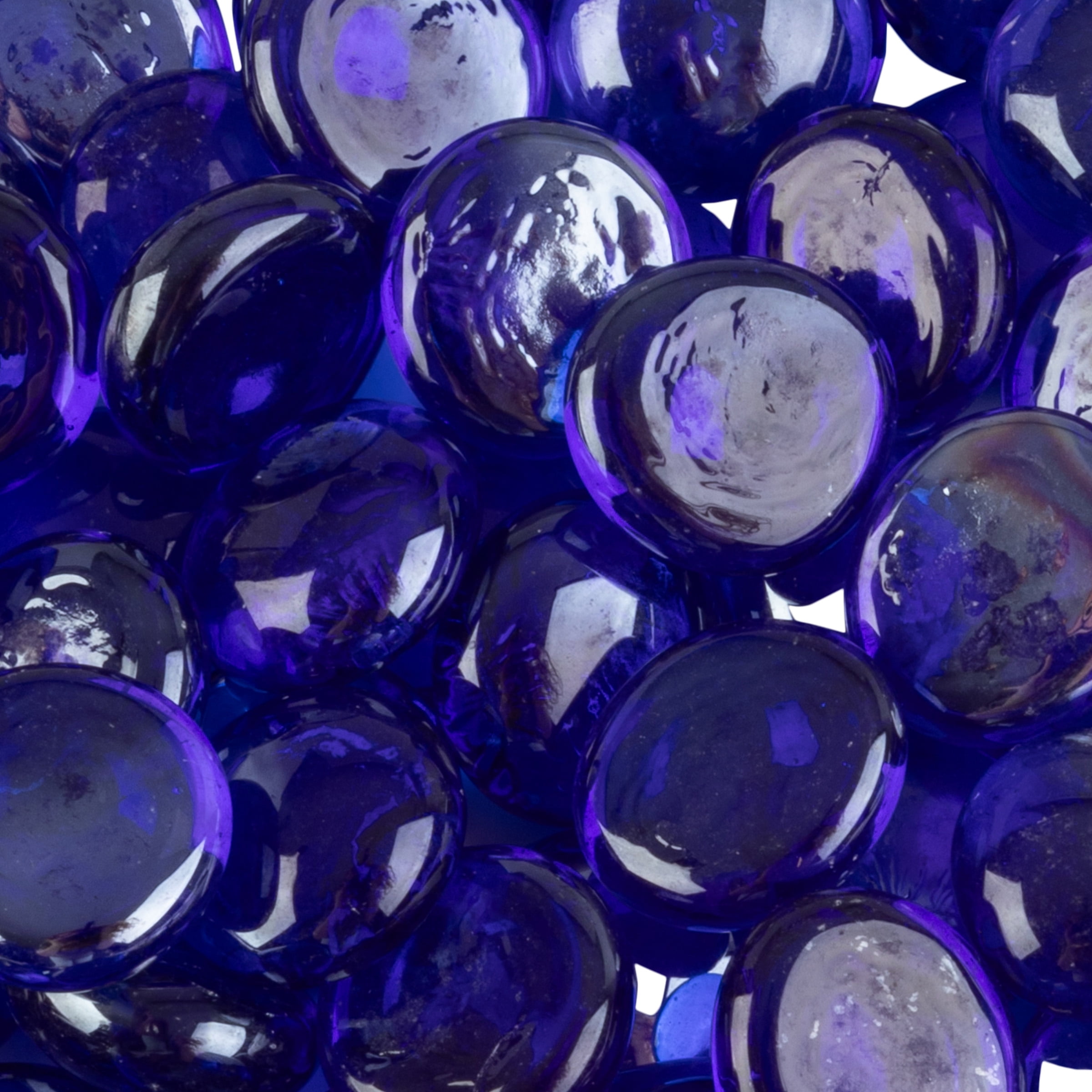 Pure Garden 10lbs Fire Pit Glass - 3/4-Inch Glass Rocks, Cobalt Blue