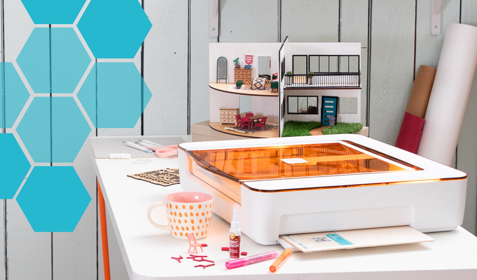 Glowforge Aura 3D Printer Craft Laser Engraver and Cutter Machine, Compatible with Mac & PC, Works with Wood, Acrylic, Metal, Leather