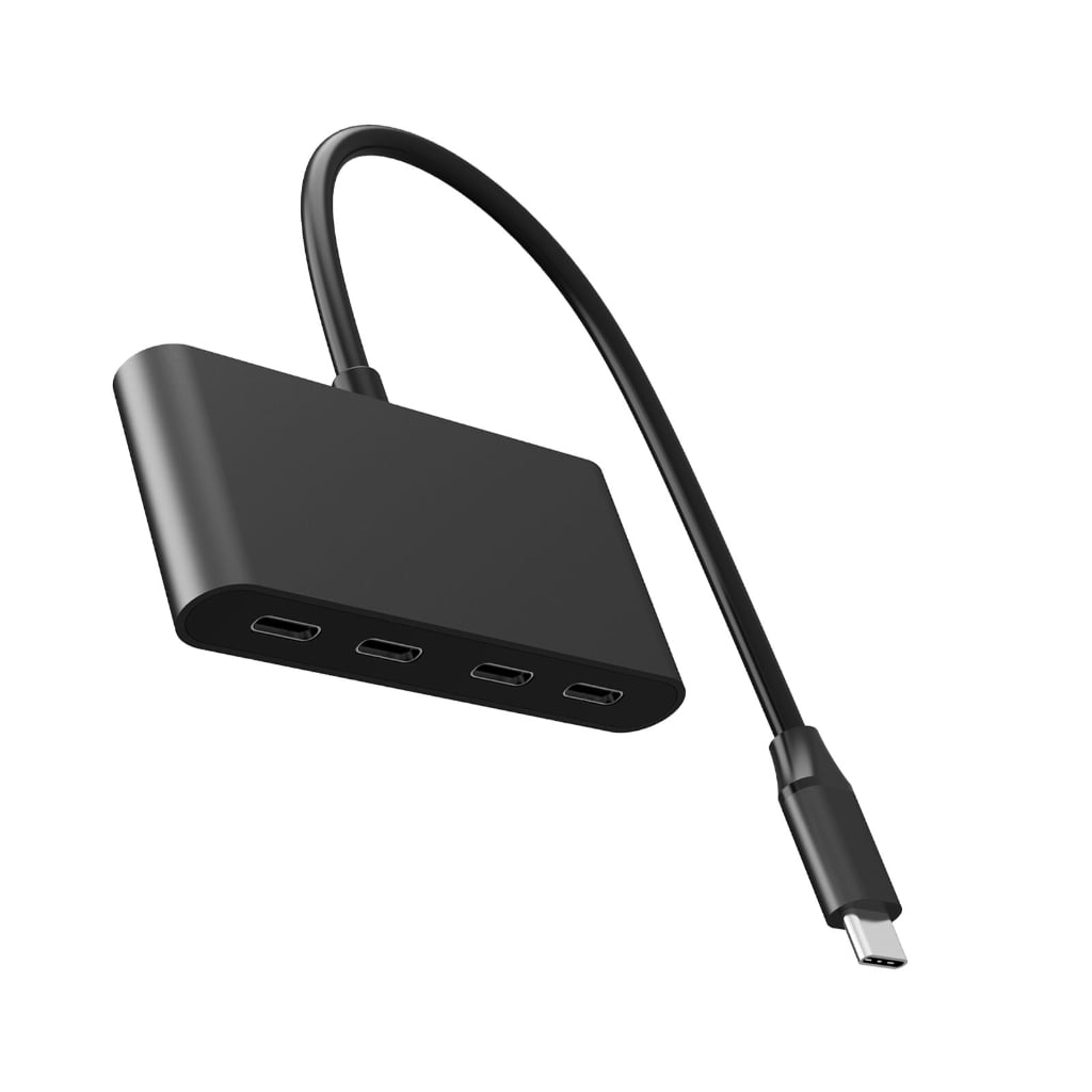 Zeiwohndc USB C Hub for Laptop 4 Ports Type C Splitter Data Transfer Only Aluminum Alloy