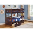 thumbnail image 2 of Lexicon Rowe Wood Twin over Twin Bunk Bed with Storage Boxes in Dark Cherry, 2 of 5