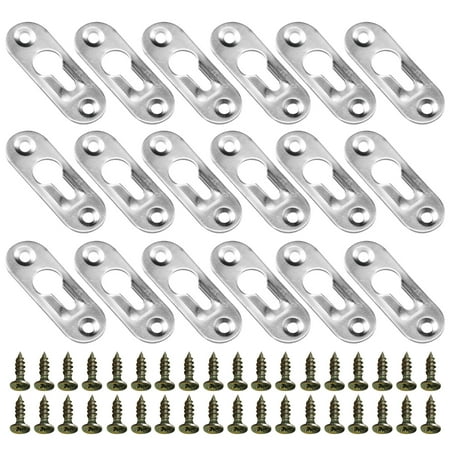 

100pcs Cabinet Mirror With Screws Picture Frame Single Keyhole Hanger Fastener