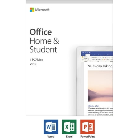 Microsoft Office Home and Student 2019 | 1 device, Windows 10 PC/Mac Key (Best Virus Scanner For Windows 10)