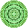 thumbnail image 1 of Ahgly Tapis Rond Lavable en Machine Intérieur Vert Jade Transitionnel, 6 Pieds Rond, 1 of 7