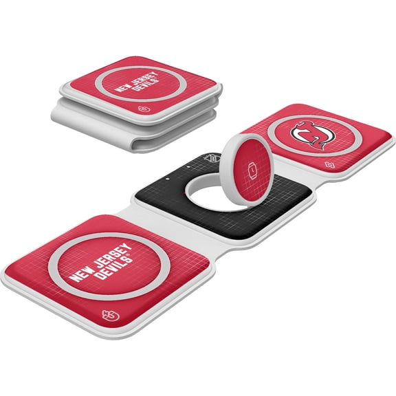 Keyscaper New Jersey Devils 3-in-1 Foldable Charger