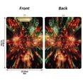 thumbnail image 2 of 12.5" x 9" Acrylic Clipboard with Silver Metal Clip Office and Classroom Essential Red and Green Fireworks, 2 of 7