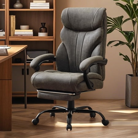 Ergonomic Leather Office Chair High Back Computer Desk Chairs with Wheels Adjustable Arm & Recline Executive Office Chair for Big and Tall 500 LBS Swivel PC Gaming Task Chair with Lumbar Support