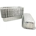 thumbnail image 4 of Pactogo 3 lb. Disposable Aluminum Foil Loaf Bread Baking Pan 10.75" x 4.5" x 2.31" - Heavy Duty Made in USA (Pack of 200), 4 of 5