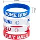 thumbnail image 3 of Pulseras de goma de silicona de béisbol Pulseras de goma Pulseras de béisbol para regalos Favores de fiesta (100 piezas) ER, 3 of 6