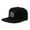 Black Flatbill, variant on LBC (Long Beach California) - hat for Men and Women - Snapback Trucker Baseball Cap (All White)